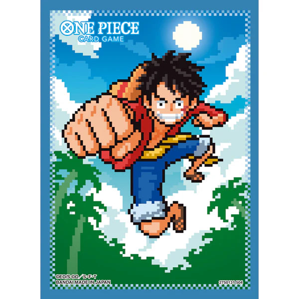 One Piece Card Game - Official Sleeves 8 - Luffy Pixel Art (70pz.)